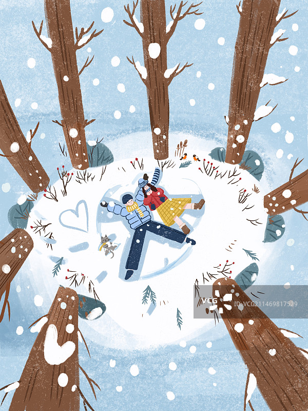 雪地撒欢儿图片素材