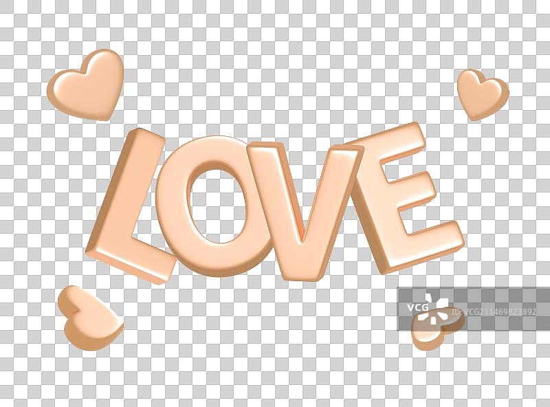 love立体字元素图片素材