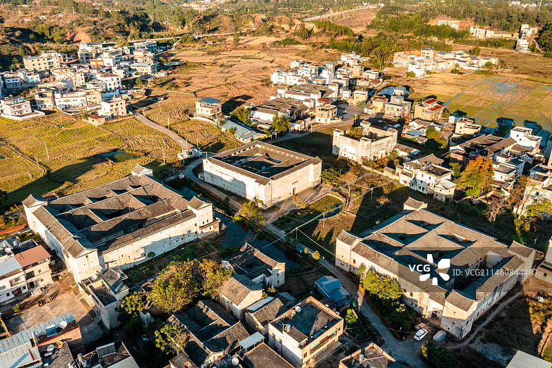 中国广东省河源市和平县石镇村林寨古村落图片素材