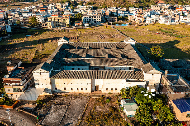 中国广东省河源市和平县石镇村林寨古村落图片素材