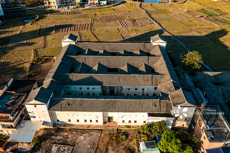 中国广东省河源市和平县石镇村林寨古村落图片素材