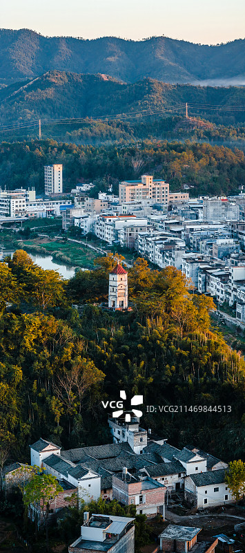 中国广东省河源市和平县石镇村林寨古村落图片素材