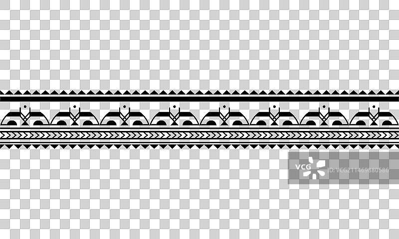 毛利波利尼西亚部落袖标纹身手镯图片素材