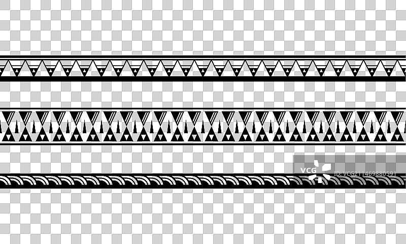 毛利波利尼西亚纹身手链边框图片素材