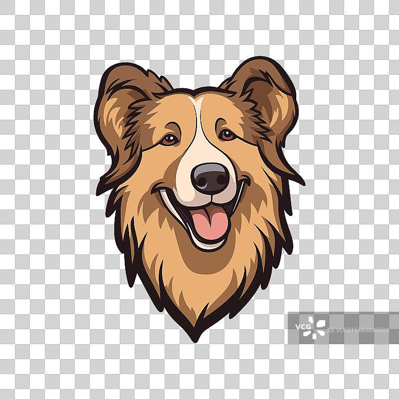 布科维纳牧羊犬品种可爱卡通形象图片素材