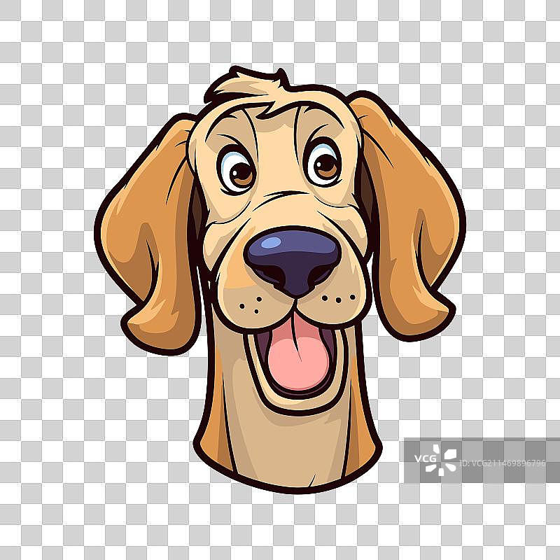 奇努克犬品种可爱卡通形象图片素材