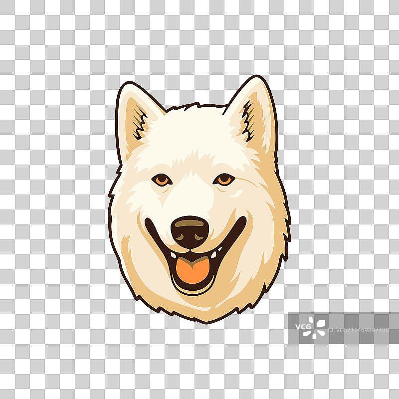 珍岛犬品种可爱卡通形象图片素材