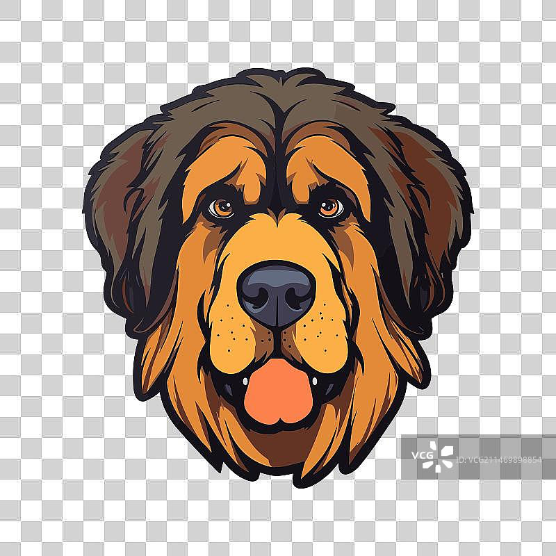 可爱卡通风格的藏獒图片素材