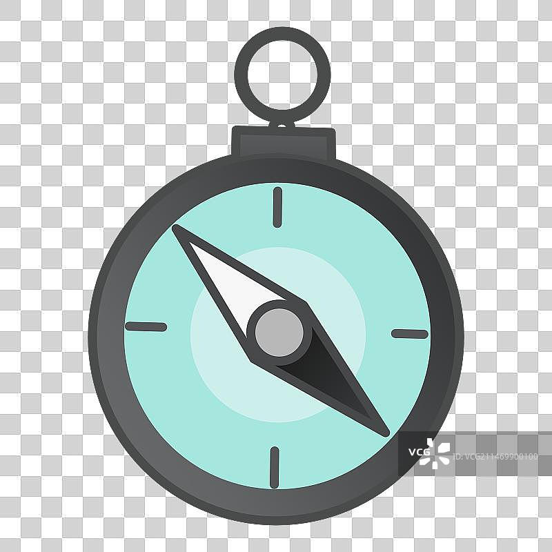 卡通登山指南针导航图片素材