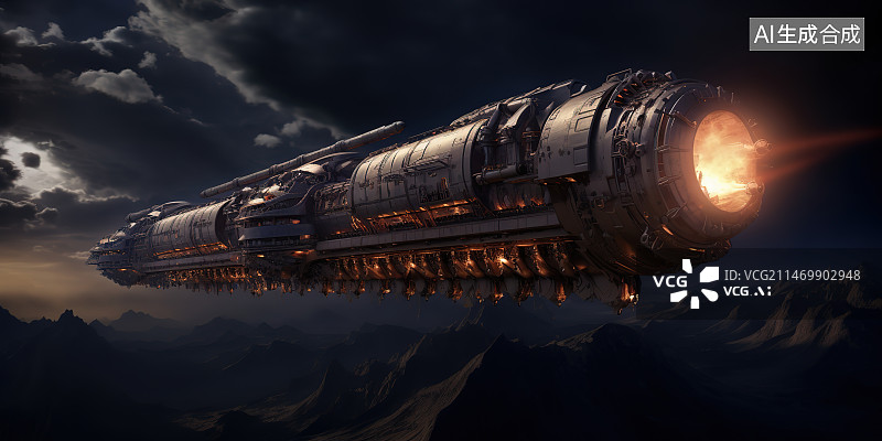 【AI数字艺术】最后的蒸汽机车图片素材