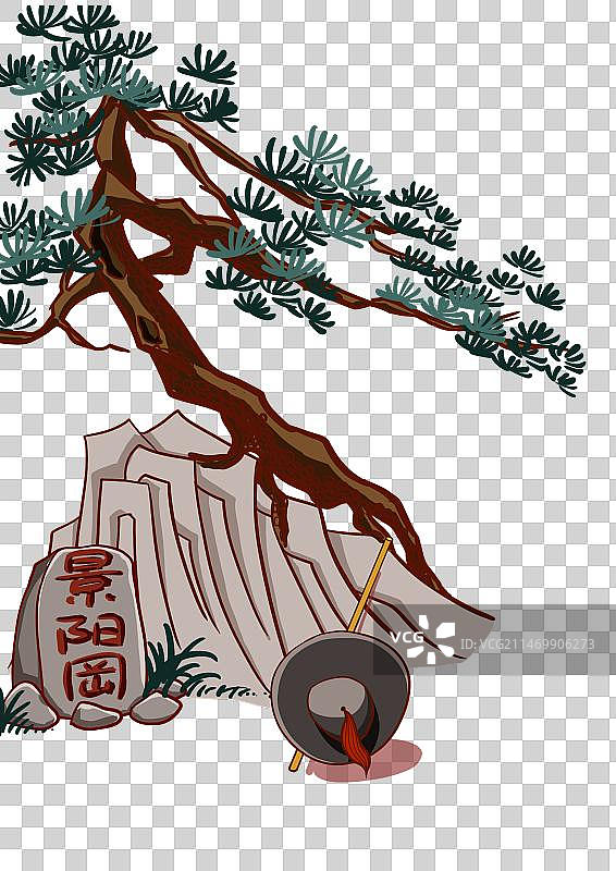 四大名著 水浒传 武松打虎  景阳冈风景图片素材