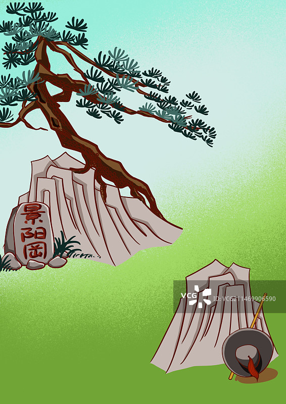 四大名著 水浒传 武松打虎 动作 景阳冈风景图片素材