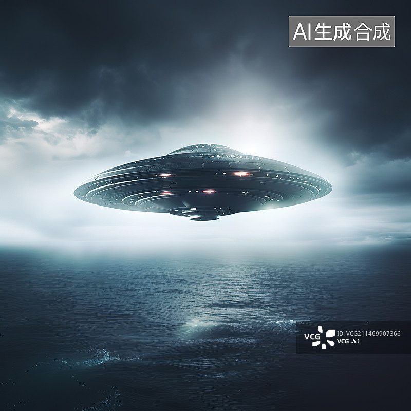 【AI数字艺术】飞机在多云的天空中的低角度视图图片素材