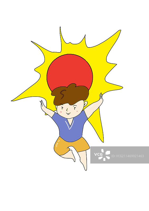 我想飞上天和太阳肩并肩图片素材