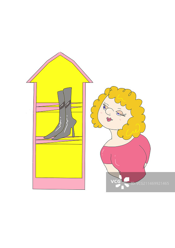 欣赏自己的靴子图片素材