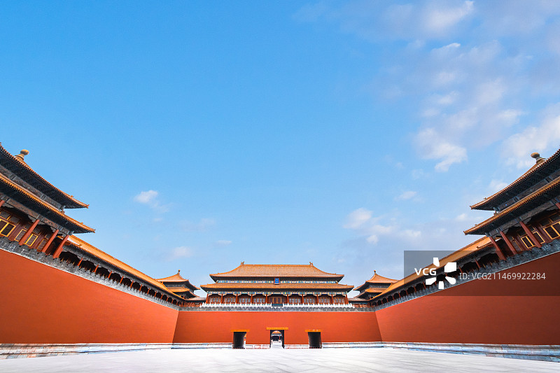 冬季故宫午门全景图图片素材