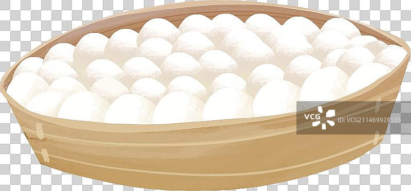 一蒸笼的白面馒头传统美食元素图片素材