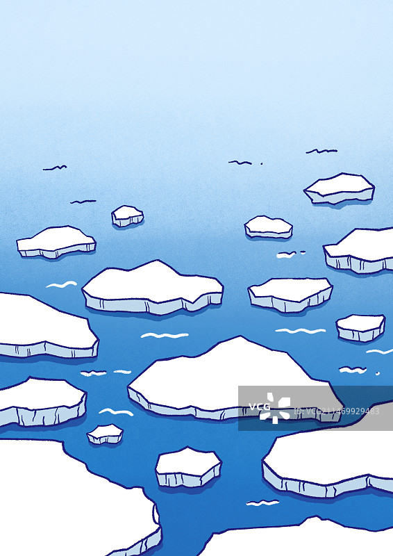 浮冰插画图片素材