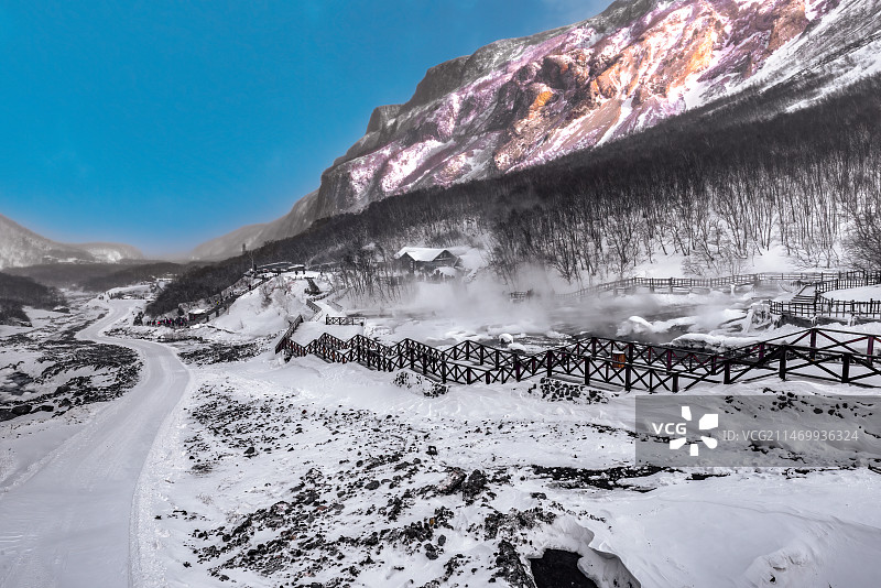 长白山雪景图片素材