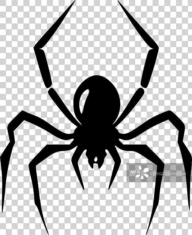 扁平风蜘蛛简约标志图片素材