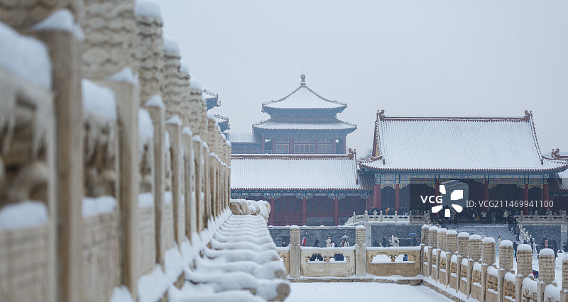 故宫的雪景图片素材