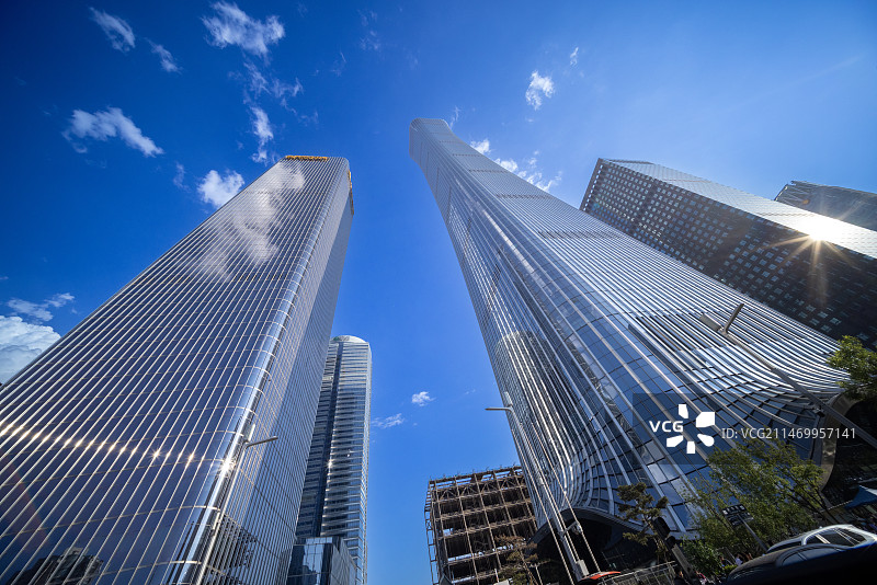 北京国贸CBD商圈道路交通图片素材