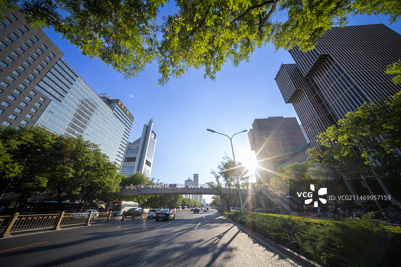 北京国贸CBD商圈道路交通图片素材