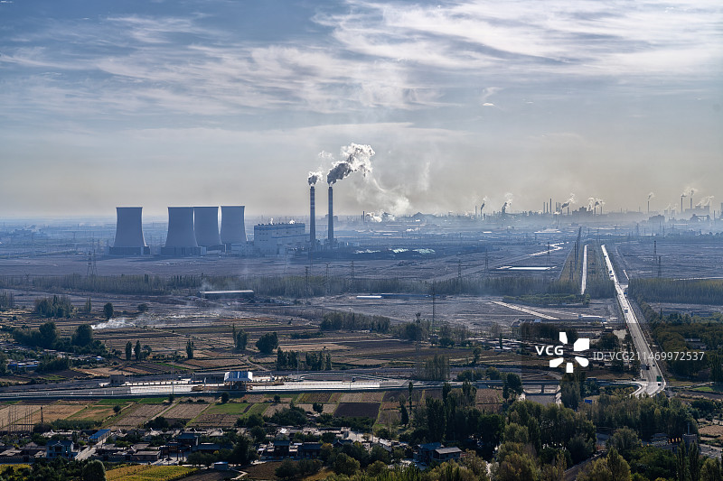 甘肃省嘉峪关市城市工厂图片素材