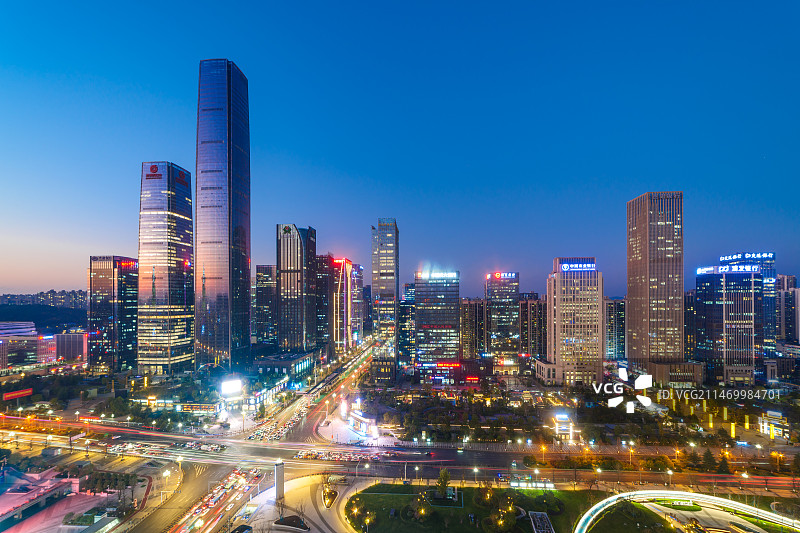 贵州贵阳金融城夜景 贵阳城市夜景风光图片素材