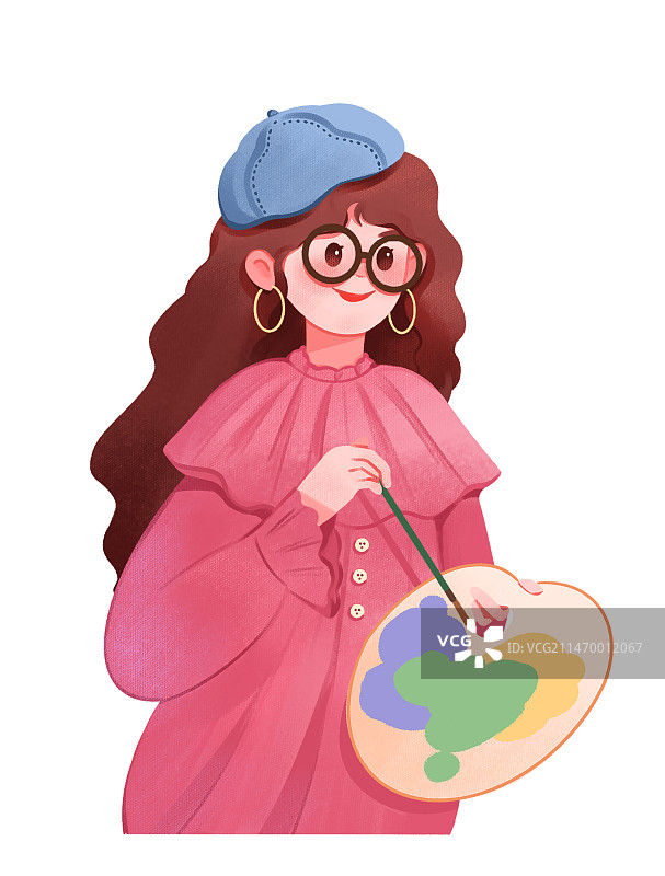 文艺女青年图片素材