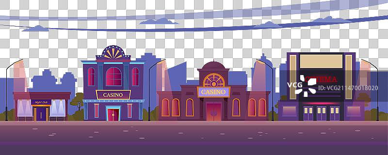 娱乐建筑背景之夜图片素材