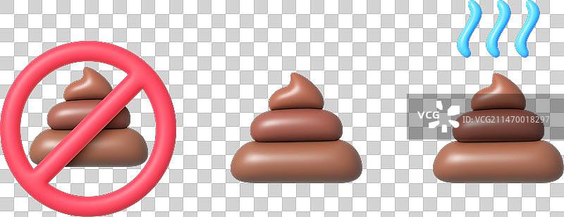 白色背景上的现代3D垃圾图片素材