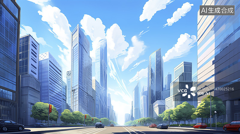 【AI数字艺术】日式漫画宫崎骏风城市风光图片素材