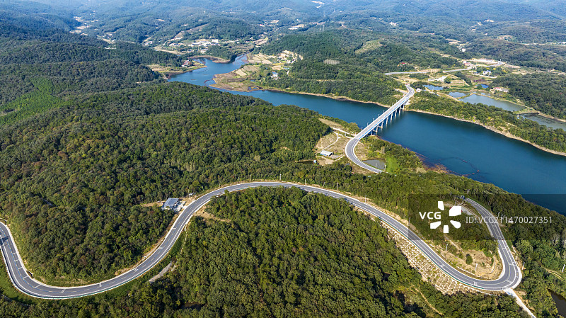 漳河环库公路香山大桥图片素材