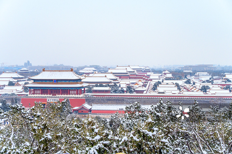 冬季雪后北京故宫博物院图片素材