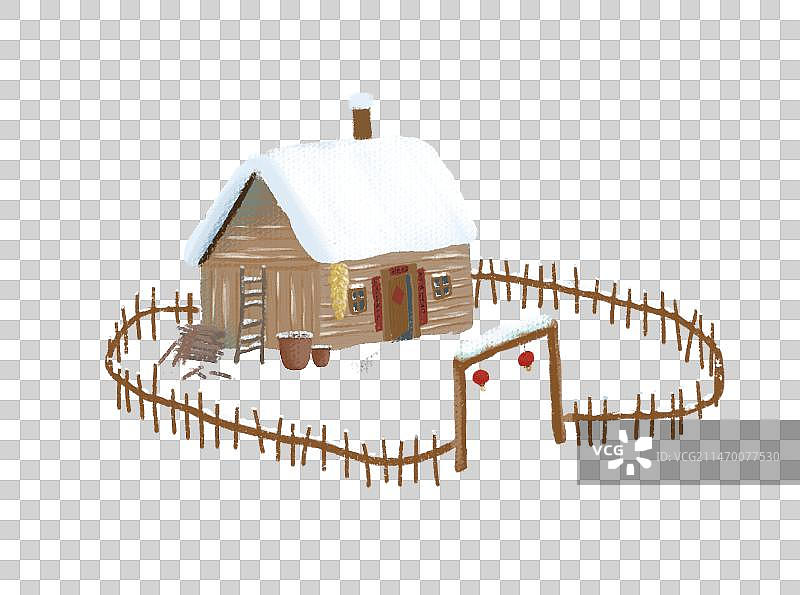 冬天的小房子图片素材