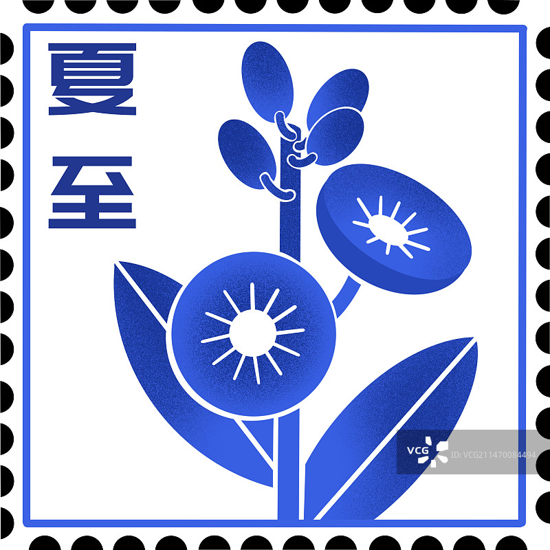 二十四节气对应花卉邮票模板图片素材