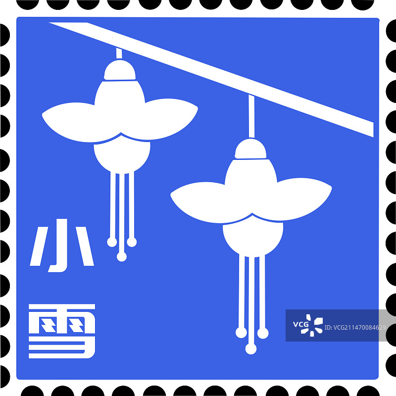 二十四节气对应花卉邮票模板图片素材