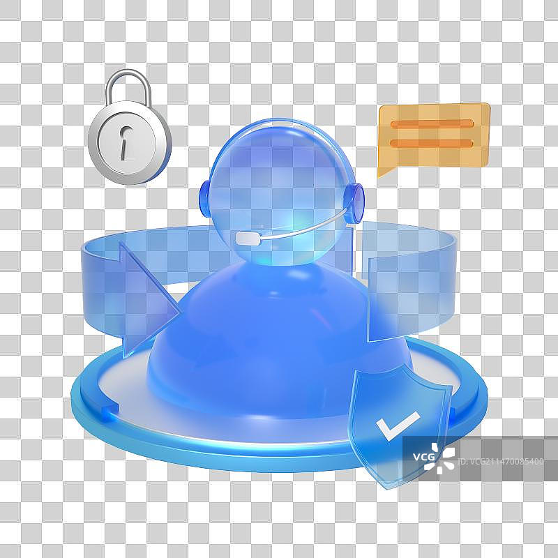 3D渲染金融理财透明磨砂图标图片素材