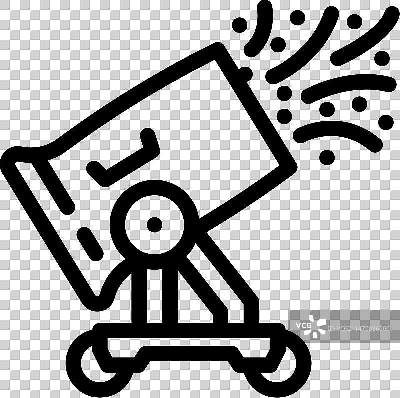 粉尘控制采矿线性图标图片素材