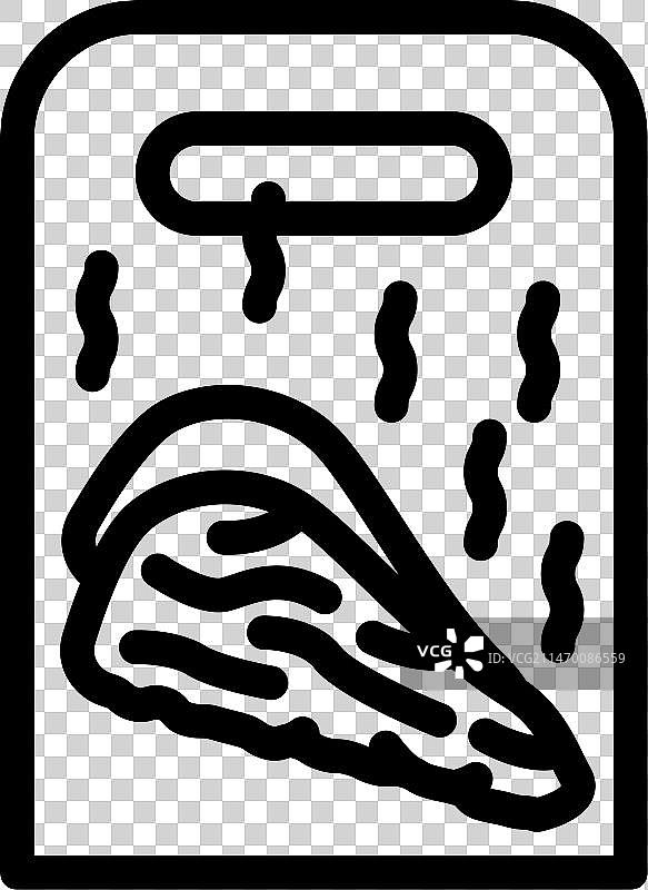 烟熏肉线条图标图片素材