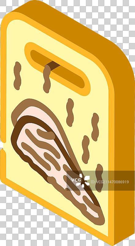 2.5D风格熏肉等距图标图片素材