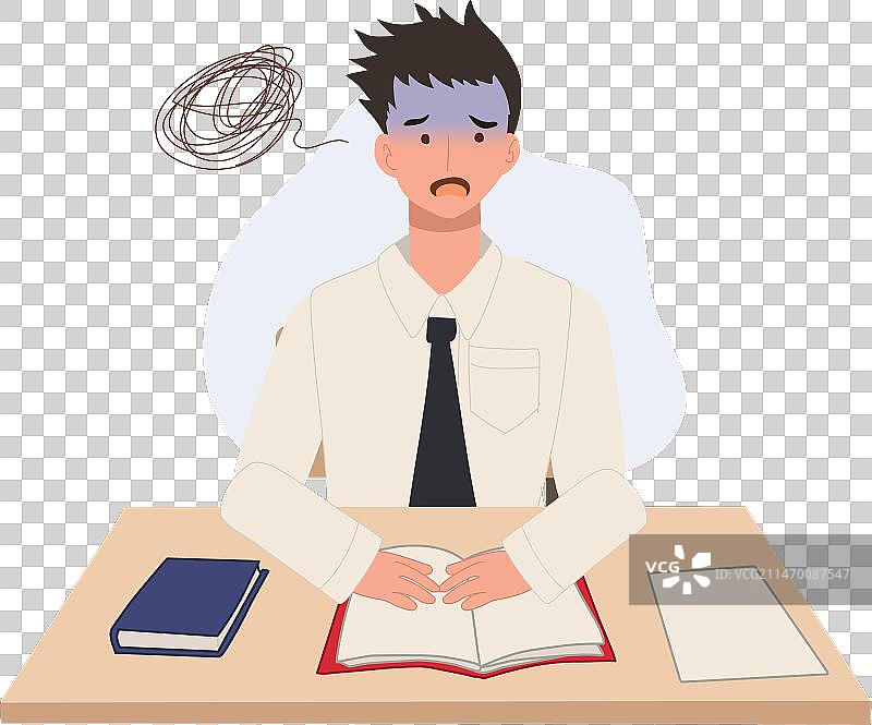 绝望沮丧困惑和压力大的泰国人图片素材