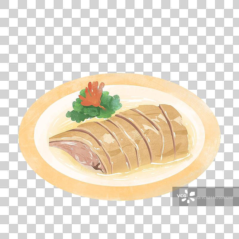 手绘南京特色美食咸水鸭免抠元素图片素材