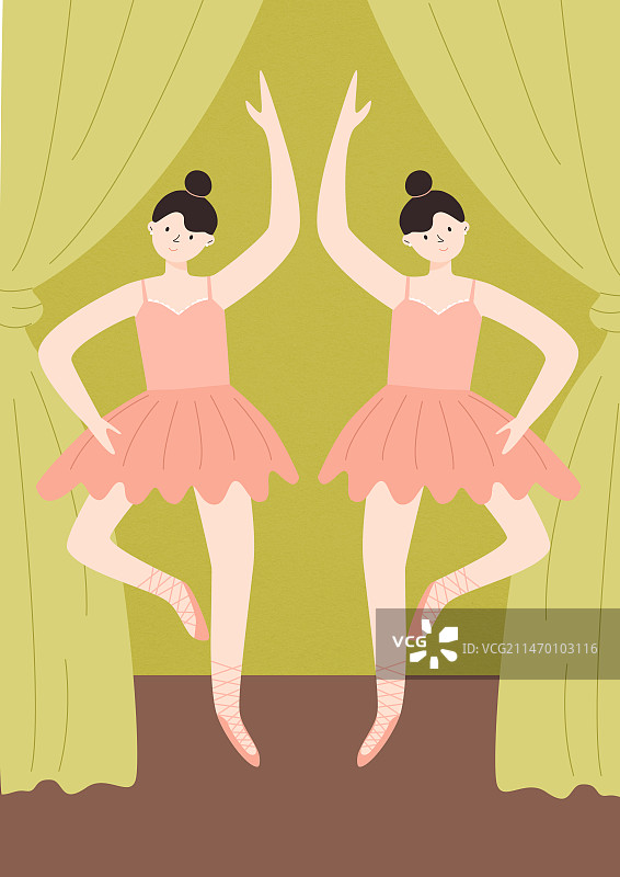 跳芭蕾的女孩图片素材