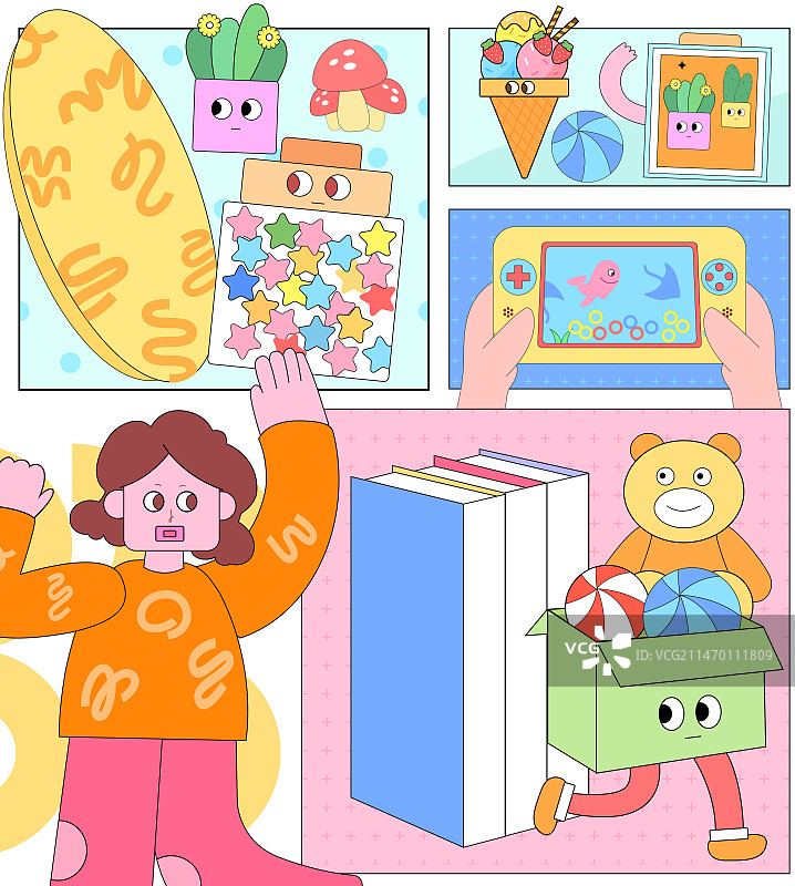 童年时光玩具卡通图片素材
