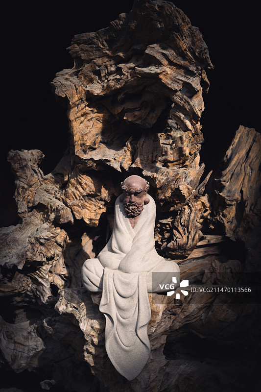 悟道雕塑图片素材