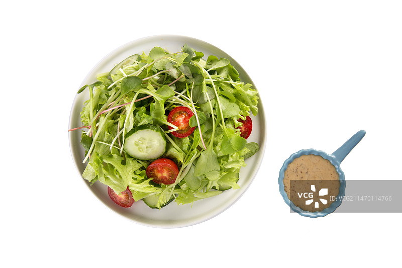 新鲜蔬菜生菜沙拉黄瓜番茄图片素材