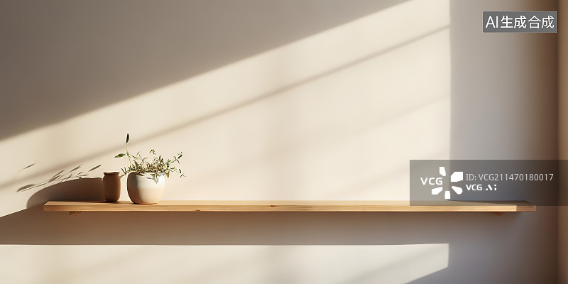 【AI数字艺术】家里靠墙的桌子上的花瓶特写镜头图片素材
