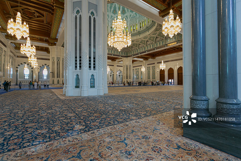 阿布扎比谢赫扎伊德清真寺室内装饰图片素材